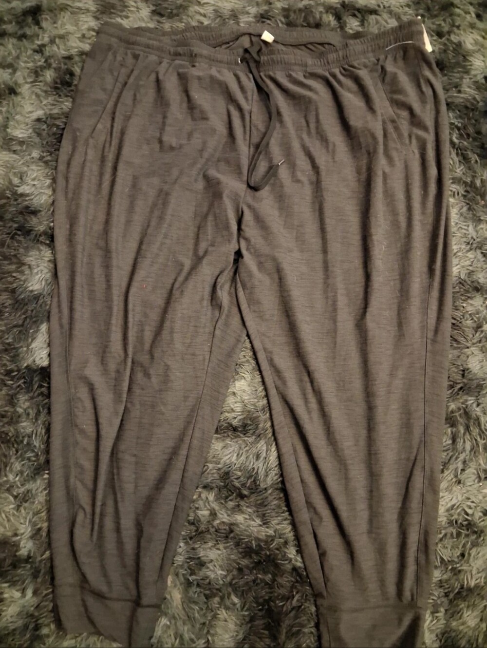 Gray Jogger Pants with Drawstring Waist